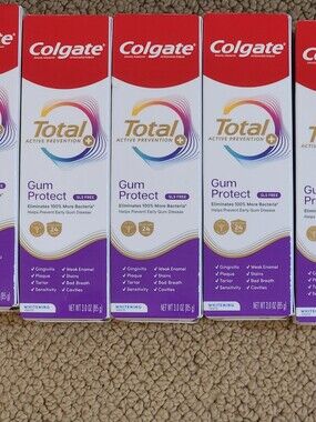 Brand New Boxes of Colgate Total Gum Protect Toothpaste 5 Pack 3.0 oz